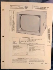 Original 1956 SAMS PHOTOFACT 333-12 Silvertone Models 6104,6105 TV