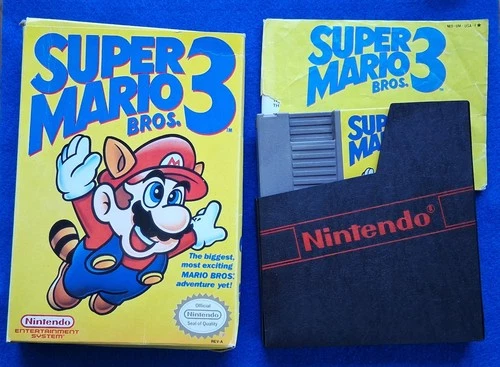 New ListingNintendo NES Super Mario Bros. 3 - Cartridge/Sleeve/Manual/Box - Working