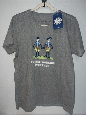 NWT Life is Good Womens TShirt ''Foodies Working Together'' LARGE