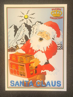 Santa Claus 1994 Pacific FOOTBALL Christmas Promotional Trading Card