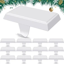 12 Pcs Christmas Stocking Holders for Mantle Weighted Stocking Hangers Firepl...