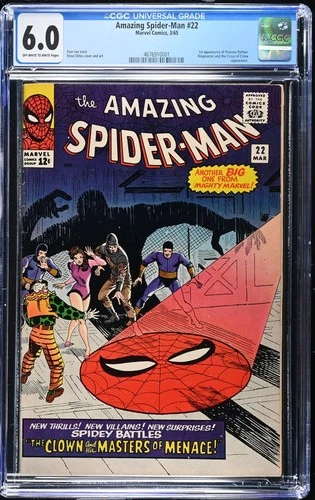 Amazing Spider-Man #22 (1965) Key 1st Princess Python CGC 6.0 DZ136