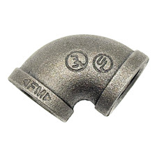 Black Malleable Iron 90 Degree Female Elbow (1/2" - 2")