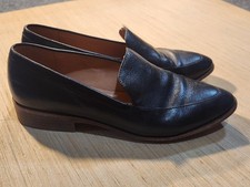 MADEWELL The Frances Loafer Shoes Women Size 8 Black Leather Slip-On Flats