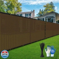Privacy Fence Screen,with Gloves, 6X50FT Heavy Duty 220GSM 98% Blockage Priva