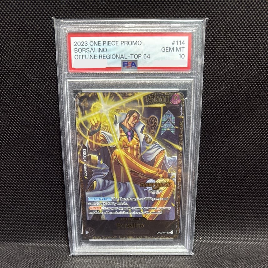【English ver】PSA10 Borsalino OP02-114 Championship 2023 Top Prize One Piece