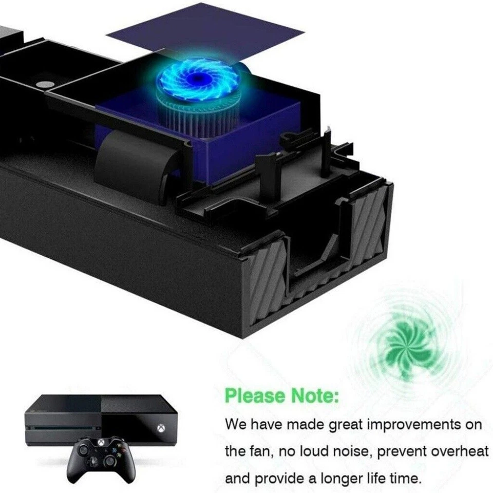 Adaptador de CA para consola Microsoft Xbox One cargador de ladrillo cable de alimentación negro Foto 4 de 4