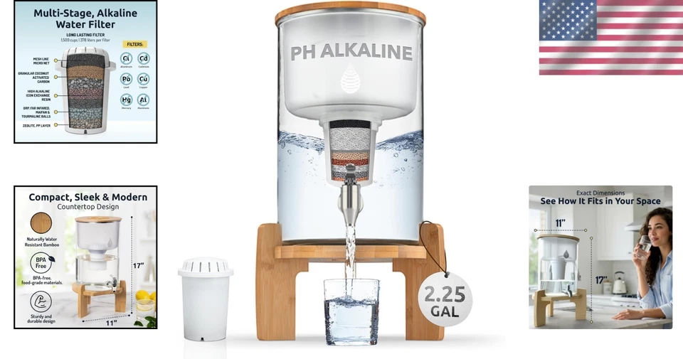Glass Alkaline Water Filter - Sustainable Drinking Solution - Image 2 of 4