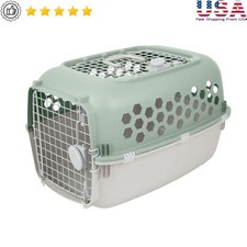Kennel for Dogs  Cats Plastic 2Door Openings Green, Maximum Pet Weight 30 lbs