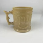 Vintage Milk Glass Whataburger Butterscotch Indian Head Nickel Coffee Mug USA