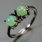 Handmade Natural Chrysoprase Ring 925 Sterling Silver Size 6.5 /R433902