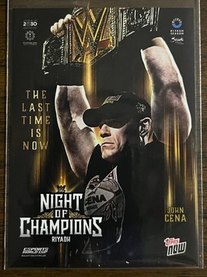 2025 Topps Now WWE #NIOC John Cena Night of Champions Poster Card