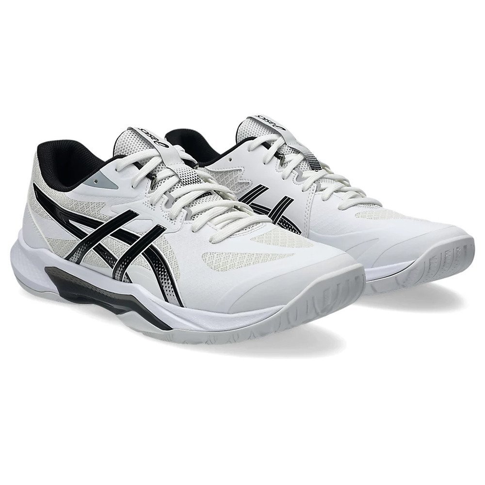 ASICS メッシュシューズ ホワイト/ターコイズ23.5センチパレーボール Asics Gel-Tactic 13 Volleyball White Black 1073A079-100 Men's Size