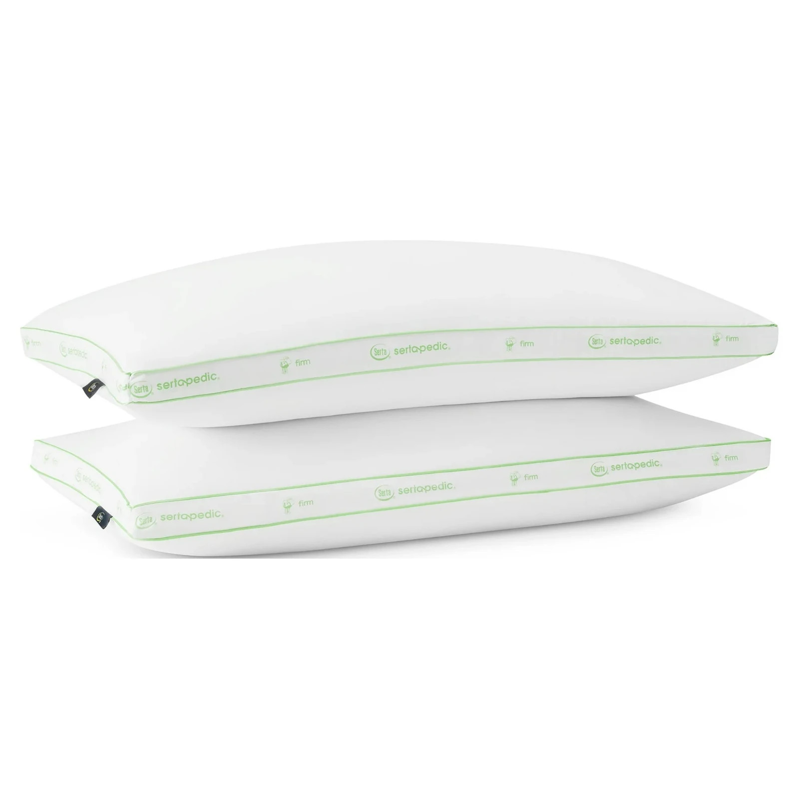 Sertapedic Firm Bed Pillow, King, 2 Pack Antimicrobial comfort 20” x 36"