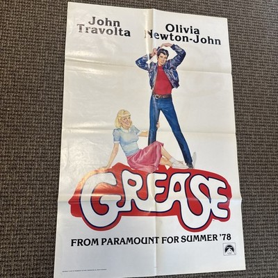 Grease 1978 Poster Advance Teaser 1 One Sheet 27 x 41 Folded John Travolta