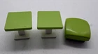 Playmobil Medical Vet Table Lime Green & White Replacement Foot Stool