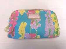 Estee Lauder Lilly Pulitzer Multicolor Floral Zip Cosmetic Makeup Bag Pouch Case