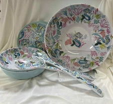 Melamine Mermaid Plate Set – Durable Ocean-Inspired Dinnerware