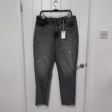 Image of Good American Good Straight Leg Black Fade Women’s Size 12/31 NWT RRP$155