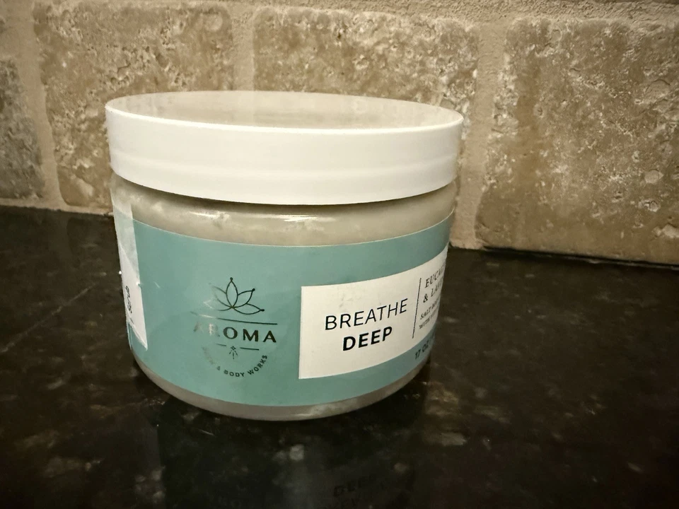 1 Bath Body Works AROMATHERAPY BREATHE DEEP Eucalyptus Lavender Salt Body Scrub - Image 3 of 4