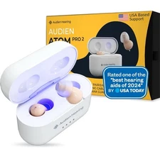 Audien ATOM PRO 2 Wireless Rechargeable OTC Hearing Aid Genuine
