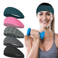 Men Women Sports Headbands Athletic Sweatband Headband Wicking Elastic Hairband