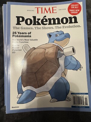 Pokemon Blastoise Time Magazine Special Edition 25 Years In America Unread Mint
