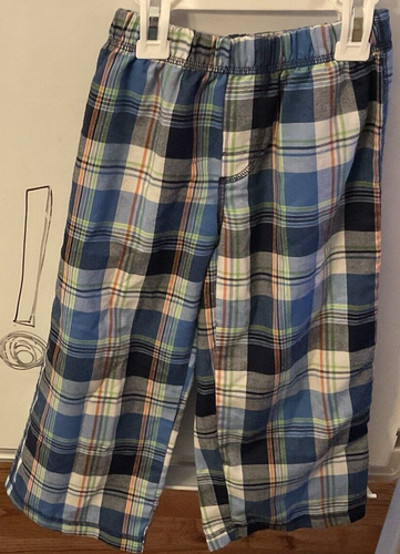 Carters 4T Multi-Color Plaid Pants Hippie Bohemian Style Wide Leg Look Concert - Picture 5 of 19