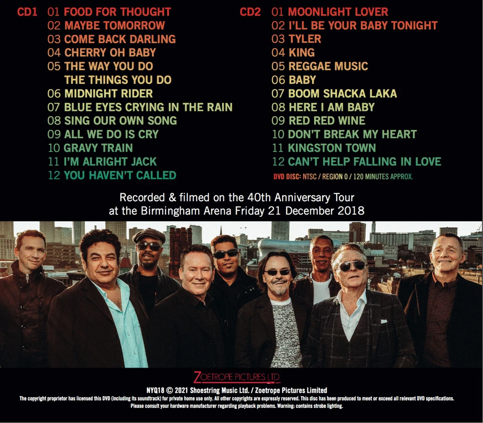 UB40 AT 40 Limited Edition Live 2CD 1 DVD digipak - Image 3 of 4