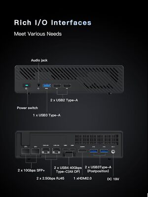 MINISFORUM MS-01 MINI PC Intel Core i9-12900H 16G/32GB RAM 512GB