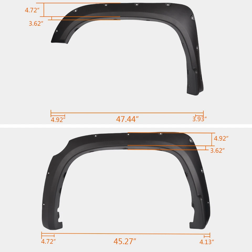 4 piezas aptas para Toyota Tundra 2014-2020 bolsillo texturizado remache rueda guardabarros llamaradas  Foto 2 de 4