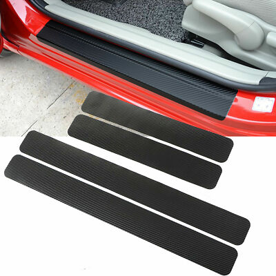 #ad For Honda 3D Carbon Fiber Door Plate Sill Scuff Cover Anti Scratch Sticker 4pcs $9.98