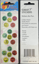 12 packages of Prismatic Smiling Face Stickers "Great 7" Sticker design, PPZ6009
