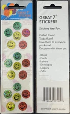 12 packages of Prismatic Smiling Face Stickers "Great 7" Sticker design, PPZ6009
