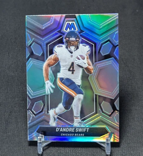 D'Andre Swift Silver Prizm Holo 2024 Mosaic Football Card #37 Chicago Bears