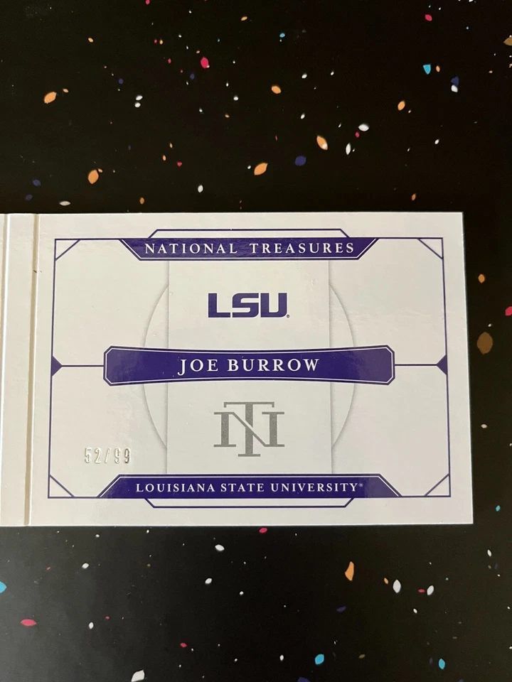 2020 Joe Burrow National Treasures Collegiate Booklet RPA /99 - Image 3 of 4