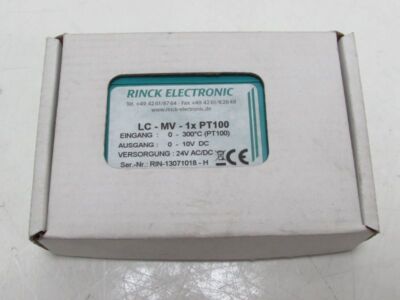 Rinck Electronic LC-MV-1xPT100 Measuring Amplifier TESTED & MINT & ORIGINAL PACKAGING
