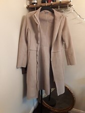 Retro Oasis Faux Suede And Fur Long Collared Coat Size 12
