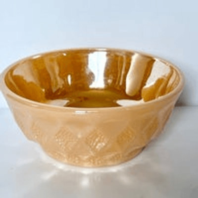 Vintage Anchor Hocking Diamond Kimberly Peach Lustre 5'' Bowl