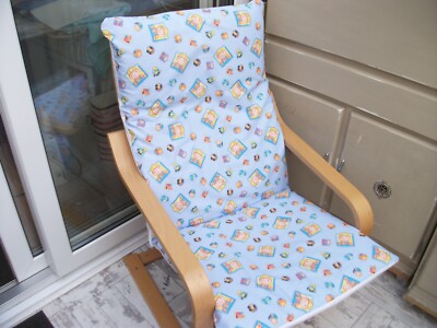 Custom made ikea poang chair cover in BOB THE BUILDER PATTERN UK