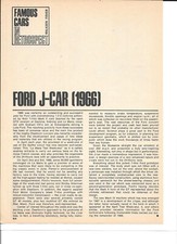 1966 Ford J Car Slot Car Scale Plans  Vintage Mag Article PHOTOCOPY