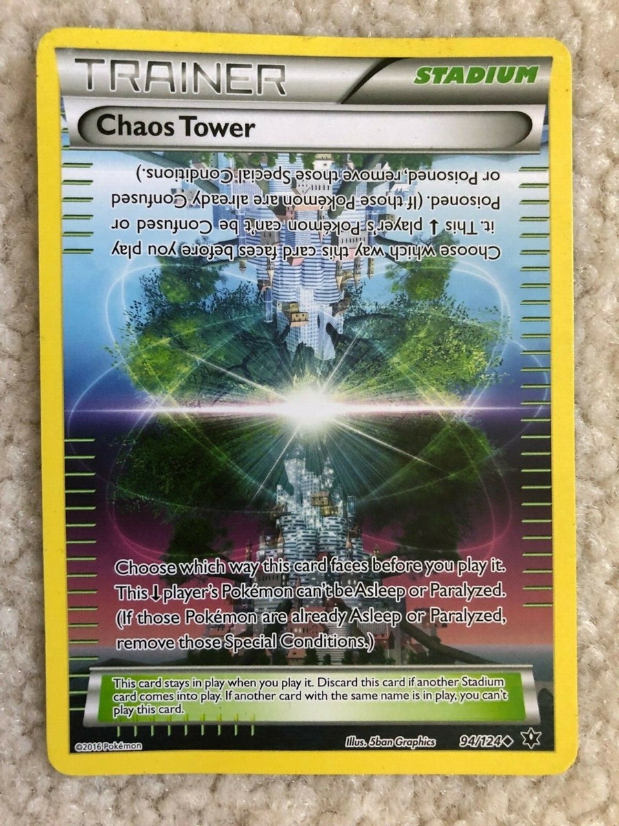 Chaos Tower Pokemon Trainer Stadium Physical Card NM Condition 94