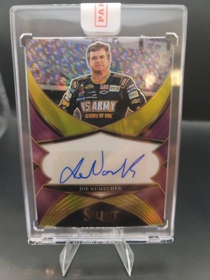 2025 Panini Select Legendary Signatures Joe Nemechek Purple Prizm #'d /49