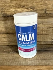 Natural Vitality Calm Gummies Magnesium Supplement Raspberry-Lemon Exp 02/26