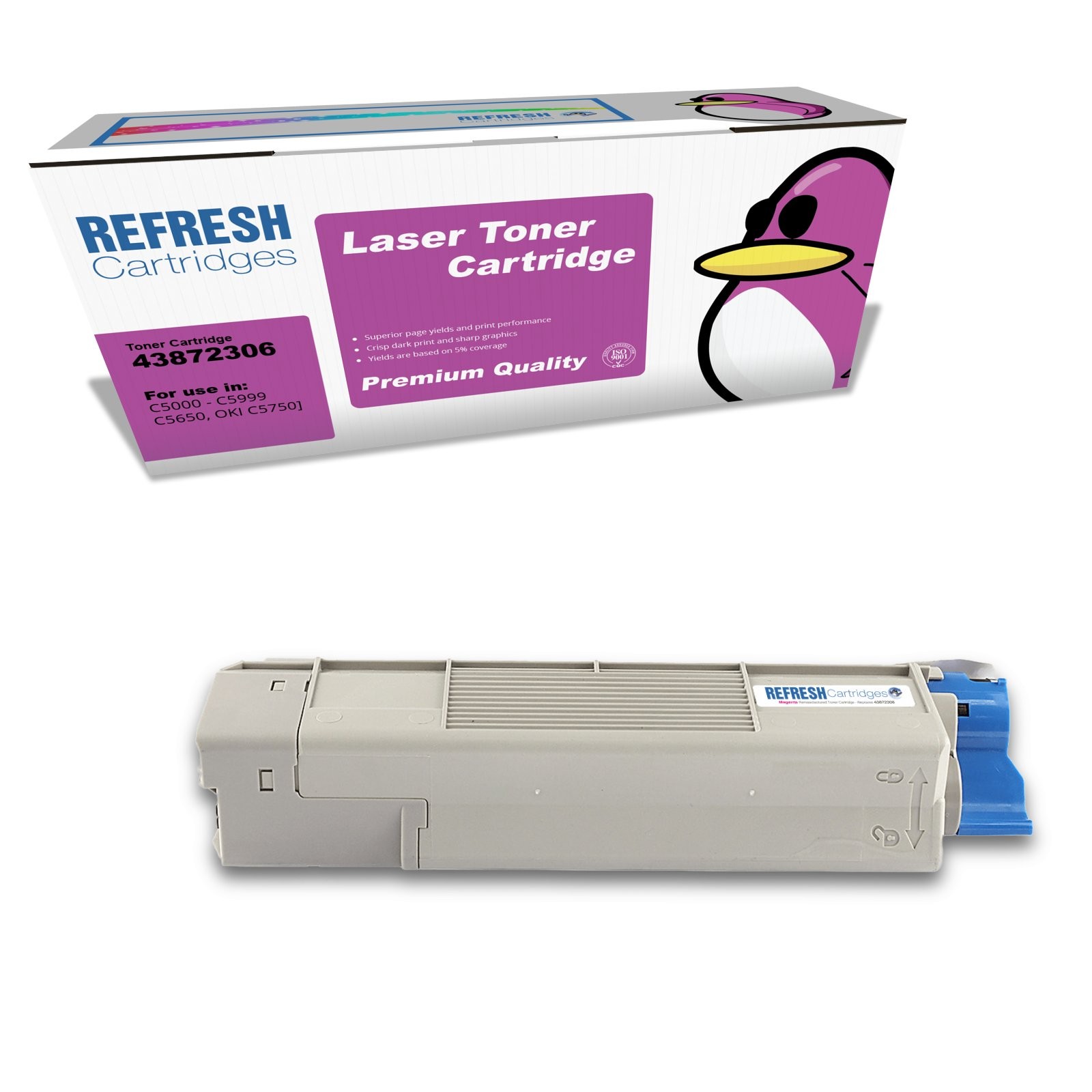 Refresh Cartridges Magenta 43872306 Toner Compatible With Oki Printers