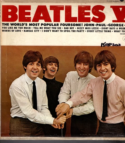 The BEATLES on LP  " BEATLES VI "  rock beat