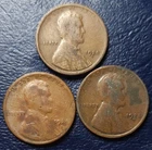 1920D 1924S 1928D 1C Lincoln wheat cent penny - Lot of 3 coins