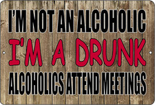 Funny Sarcastic Drinking Metal Tin Sign Wall Decor Man Cave Bar Beer Alcoholic D