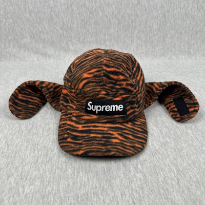 Supreme Hat Polartec Earflap Camp Cap Tiger Camo FW21 5 Panel