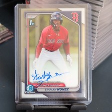 2024 Bowman Chrome Starlyn Nunez Boston Red Sox Autograph 1st Bowman CPA-SN